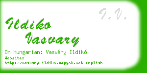 ildiko vasvary business card